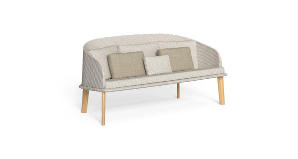 CleoSoft//Wood Divano Love Seat